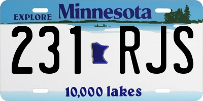 MN license plate 231RJS
