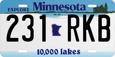MN license plate 231RKB