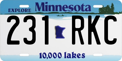 MN license plate 231RKC