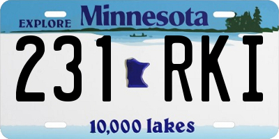 MN license plate 231RKI