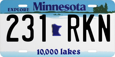 MN license plate 231RKN