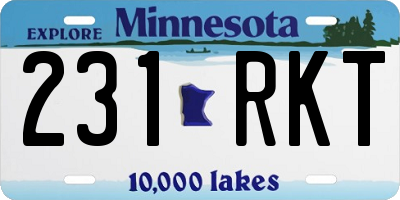 MN license plate 231RKT