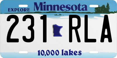 MN license plate 231RLA