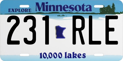 MN license plate 231RLE