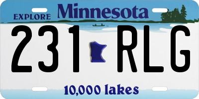 MN license plate 231RLG