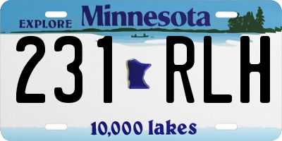 MN license plate 231RLH