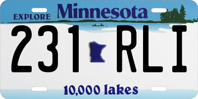 MN license plate 231RLI