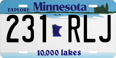 MN license plate 231RLJ