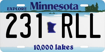 MN license plate 231RLL