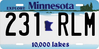 MN license plate 231RLM