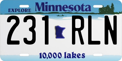 MN license plate 231RLN