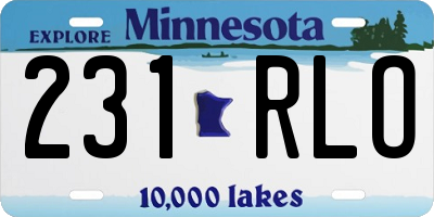 MN license plate 231RLO