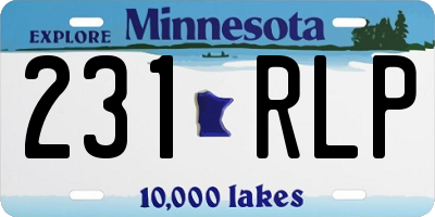 MN license plate 231RLP