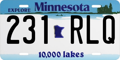 MN license plate 231RLQ