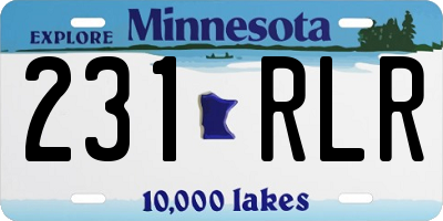 MN license plate 231RLR