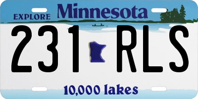 MN license plate 231RLS