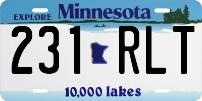 MN license plate 231RLT