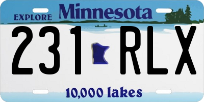 MN license plate 231RLX