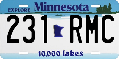 MN license plate 231RMC