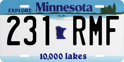 MN license plate 231RMF