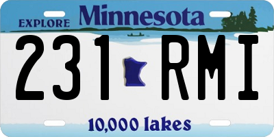 MN license plate 231RMI