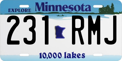 MN license plate 231RMJ
