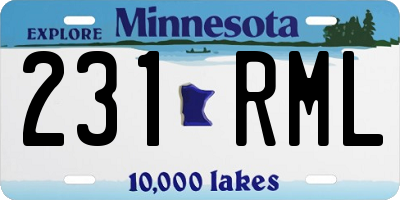 MN license plate 231RML