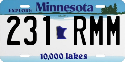 MN license plate 231RMM