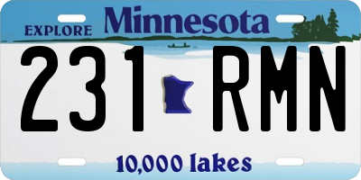 MN license plate 231RMN