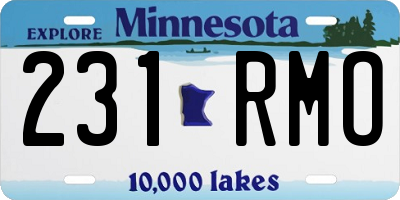 MN license plate 231RMO