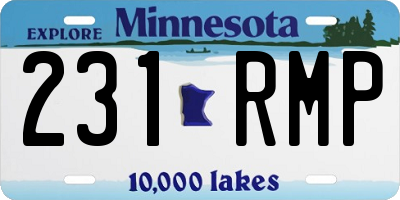 MN license plate 231RMP