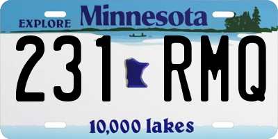 MN license plate 231RMQ