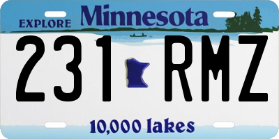 MN license plate 231RMZ
