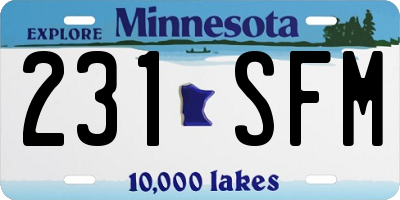 MN license plate 231SFM