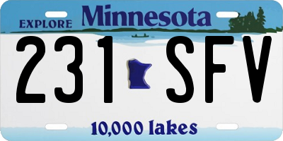 MN license plate 231SFV