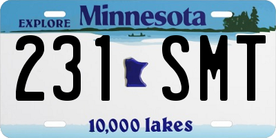 MN license plate 231SMT