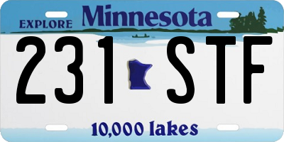 MN license plate 231STF