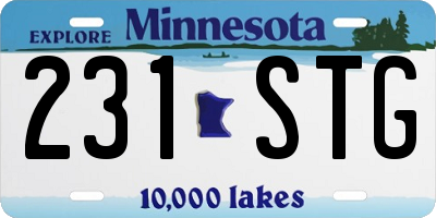 MN license plate 231STG