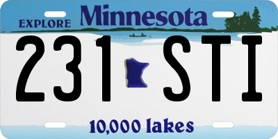 MN license plate 231STI