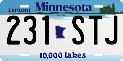MN license plate 231STJ