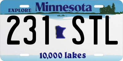 MN license plate 231STL