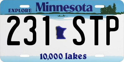 MN license plate 231STP