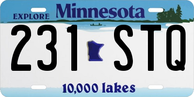 MN license plate 231STQ