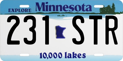 MN license plate 231STR