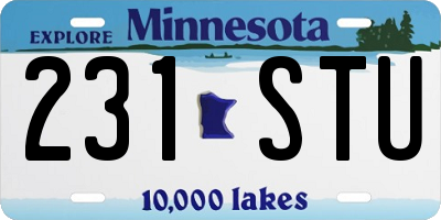 MN license plate 231STU