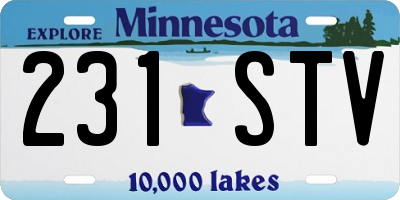 MN license plate 231STV
