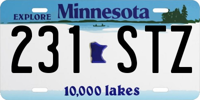 MN license plate 231STZ