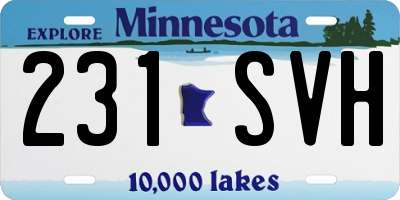 MN license plate 231SVH