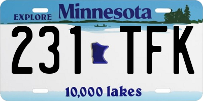 MN license plate 231TFK