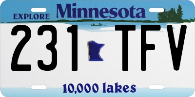 MN license plate 231TFV